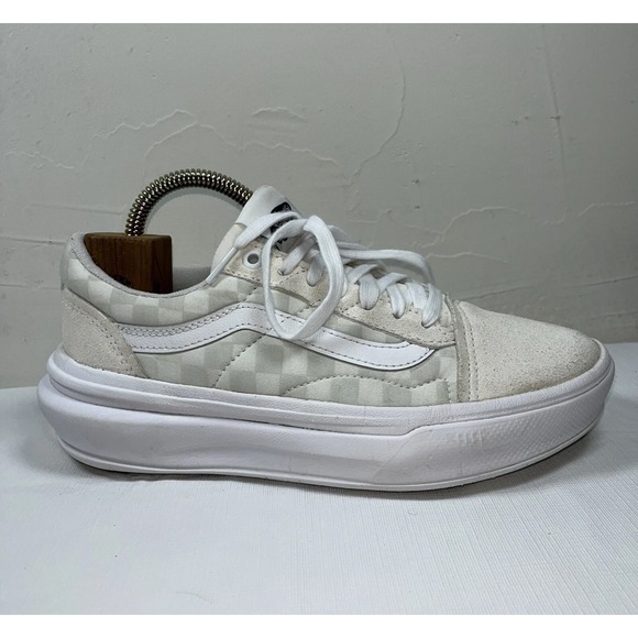 Vans Shoes - VANS Old Skool Overt CC Shoes M 7.5 W 9 Platform Suede Check Canvas Chunky Comfy